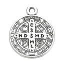 St. Benedict Medal 3/4&quot; Silver w/Jump Ring