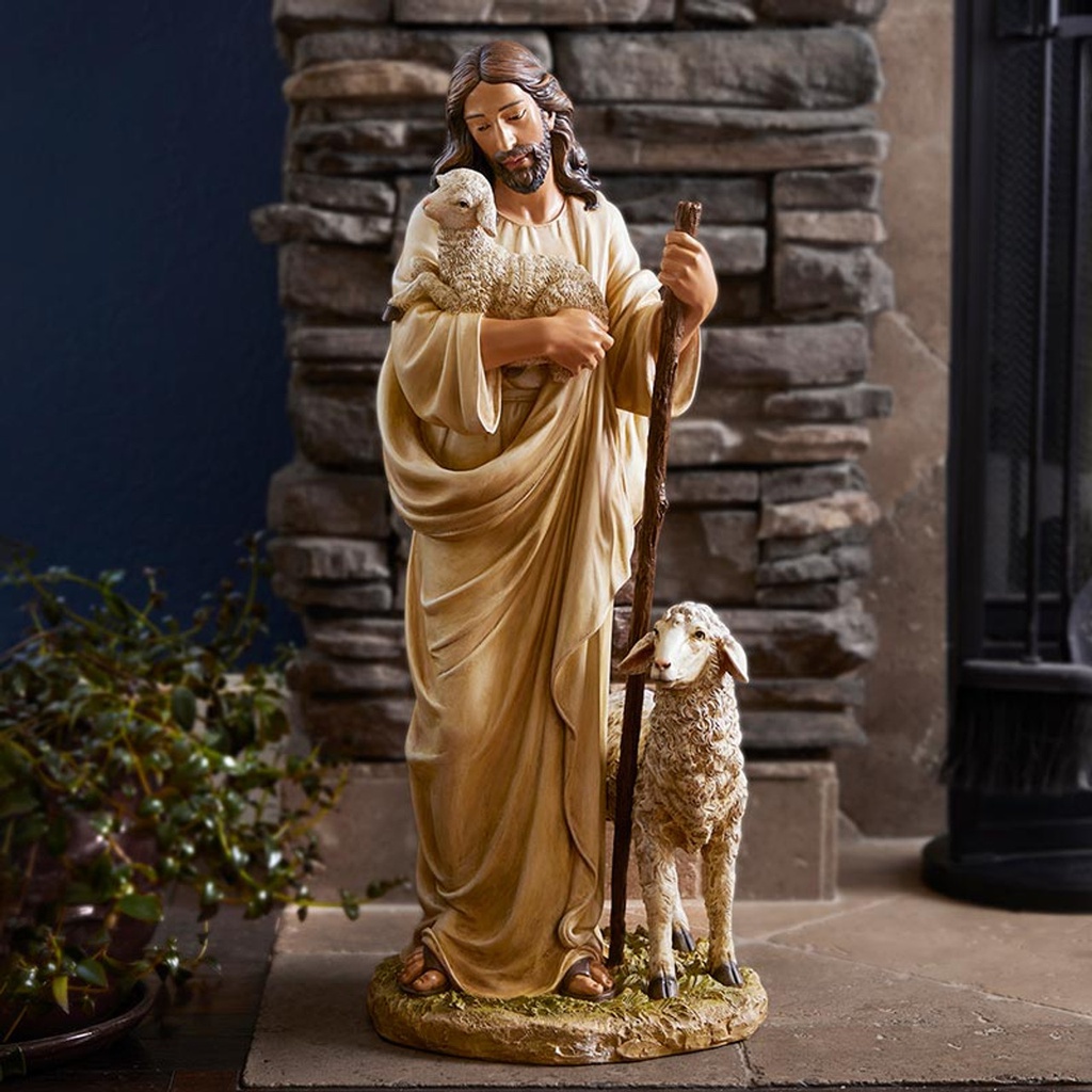 24&quot; H Good Shepherd Statue