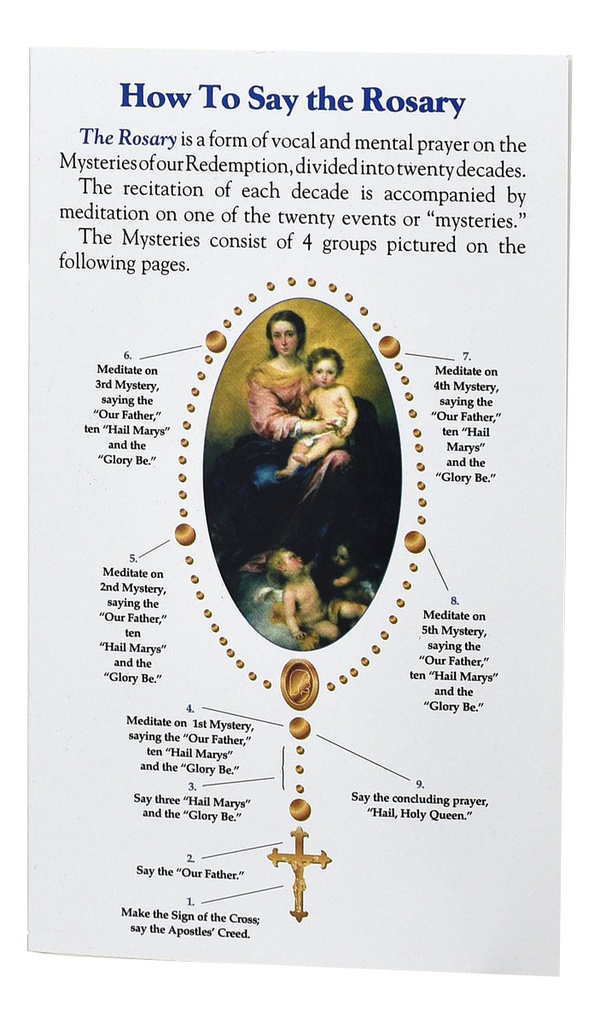 How To Say The Rosary Pamphlet