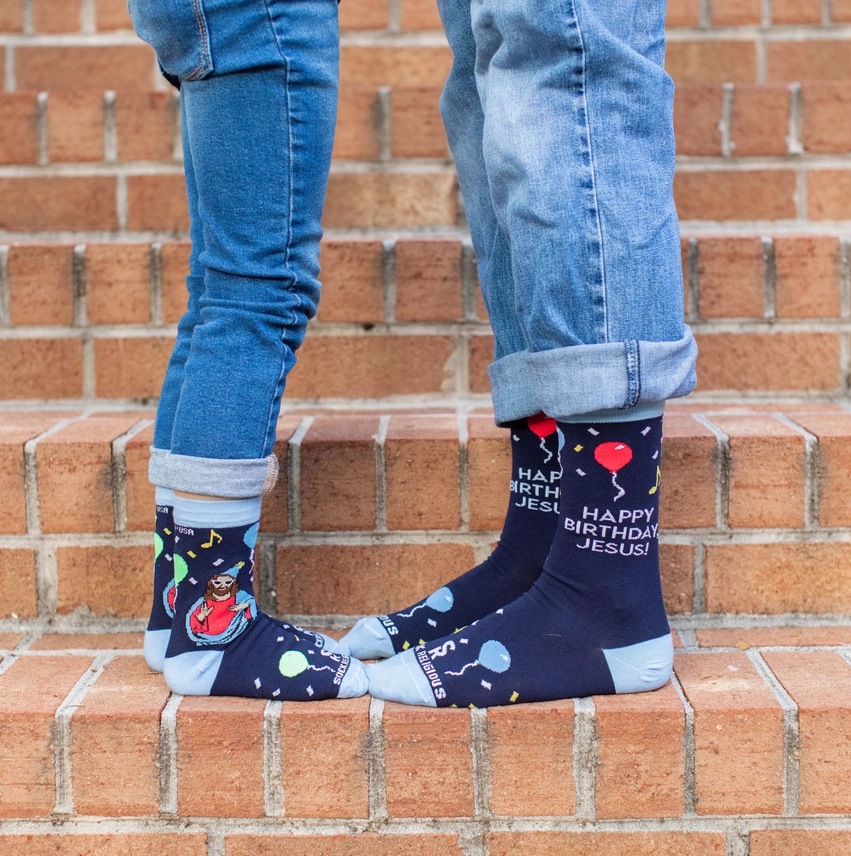 Happy Birthday Jesus Kids Socks