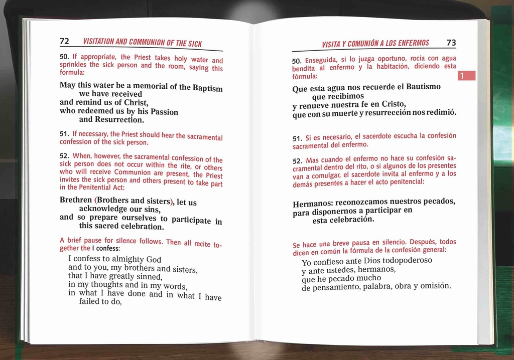 Order of the Anointing of the Sick BILINGUAL POCKET EDITION