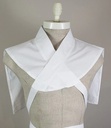 Front Wrap Amice with Ties - White Cross