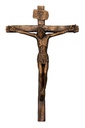 15" Antique Bronze Realistic Crucifix