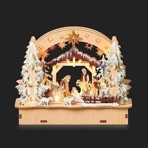 7&quot;H Lighted  Nativity Scene - Batt N/Incl - Christmas
