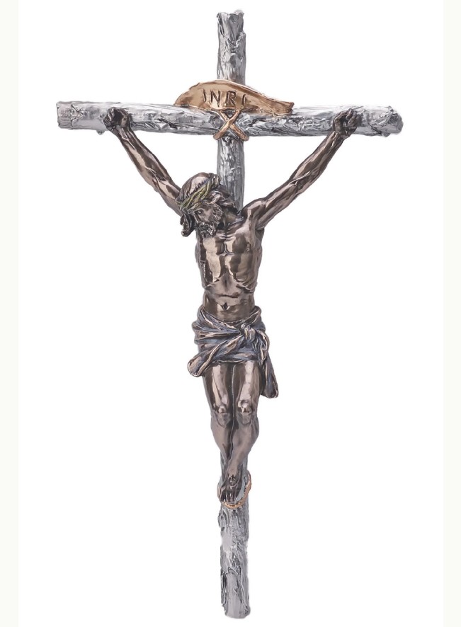 16in. Crucifix – Pewter, Bronze