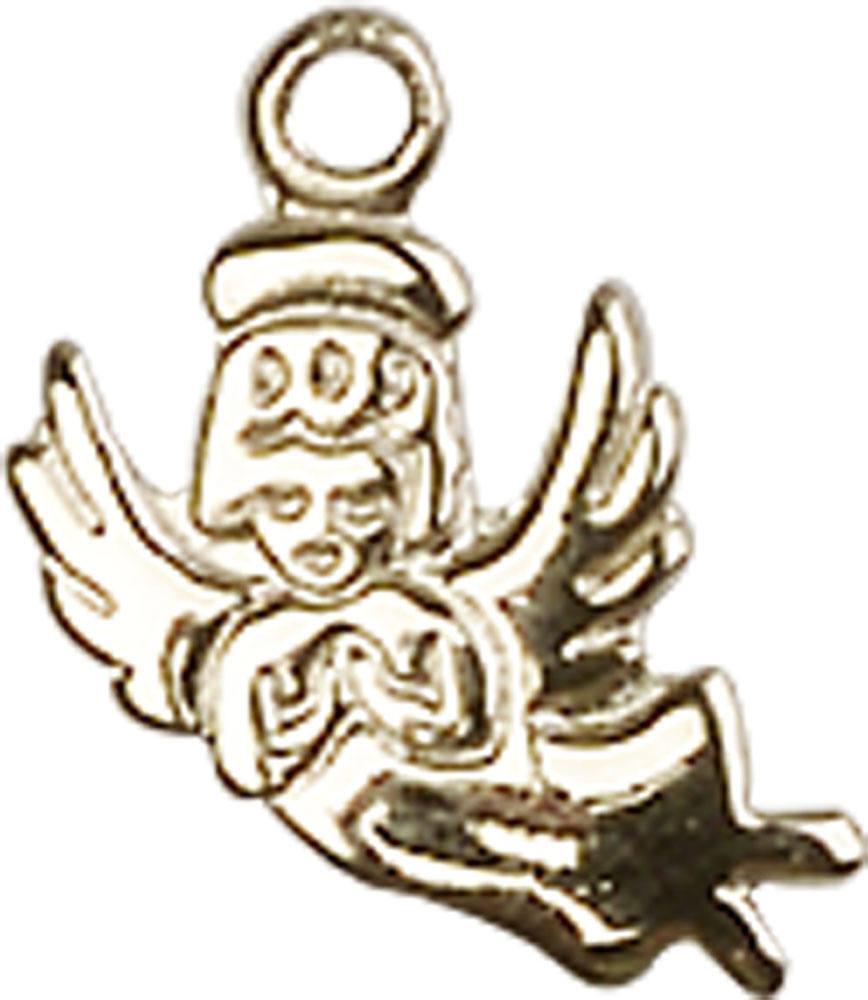 14kt Gold Guardian Angel Medal