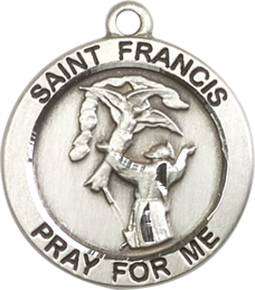 Sterling Silver Saint Francis of Assisi Medal