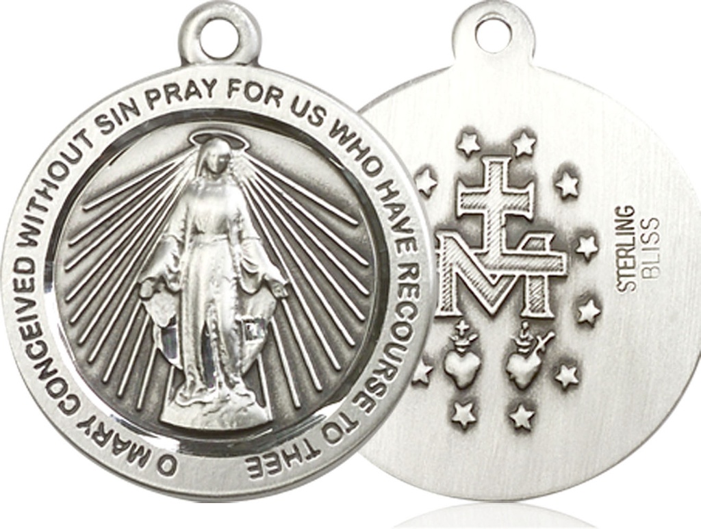 Sterling Silver Miraculous Medal - With Box