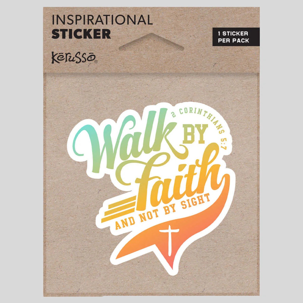 Sticker - Walk By Faith Script