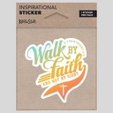 Sticker - Walk By Faith Script