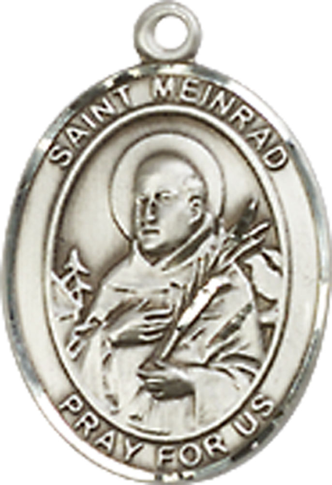 Sterling Silver Saint Meinrad of Einsideln Medal