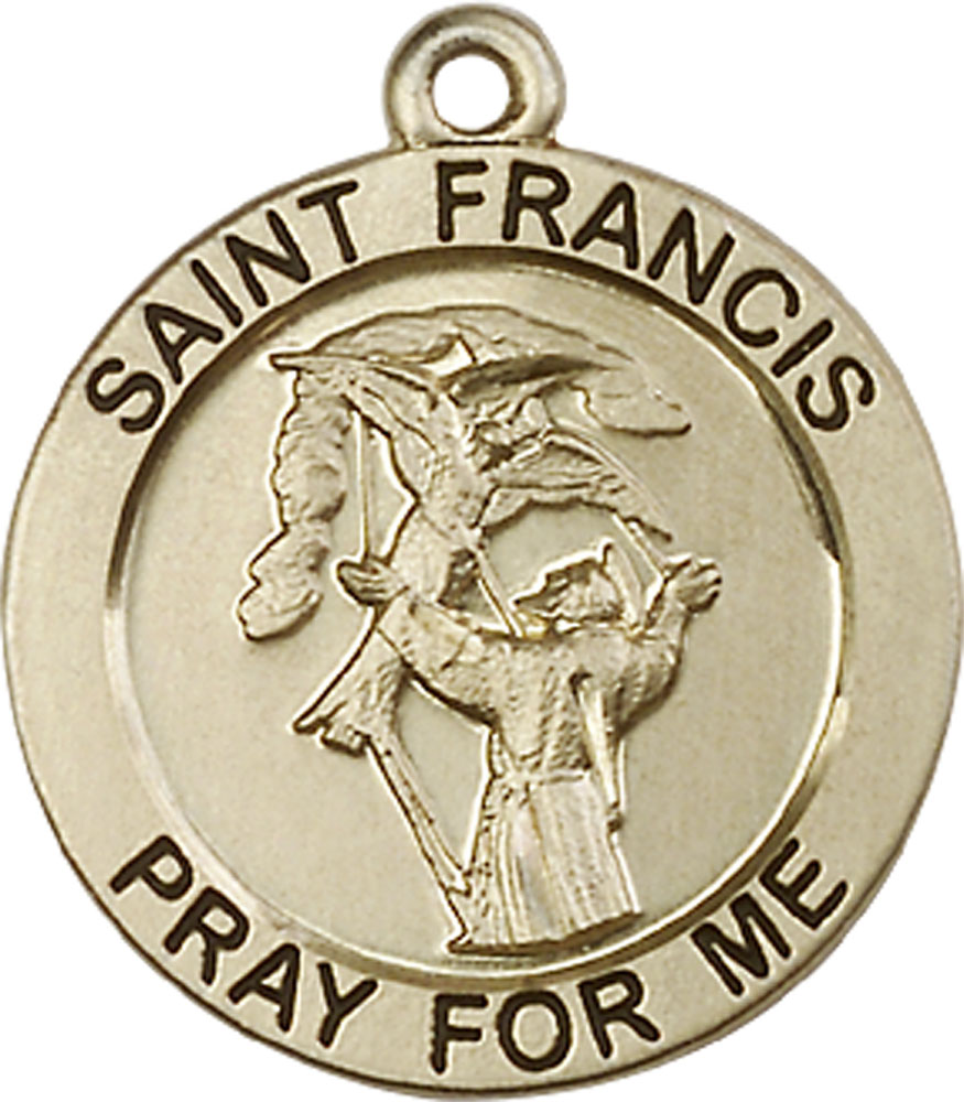 14kt Gold Filled Saint Francis of Assisi Medal
