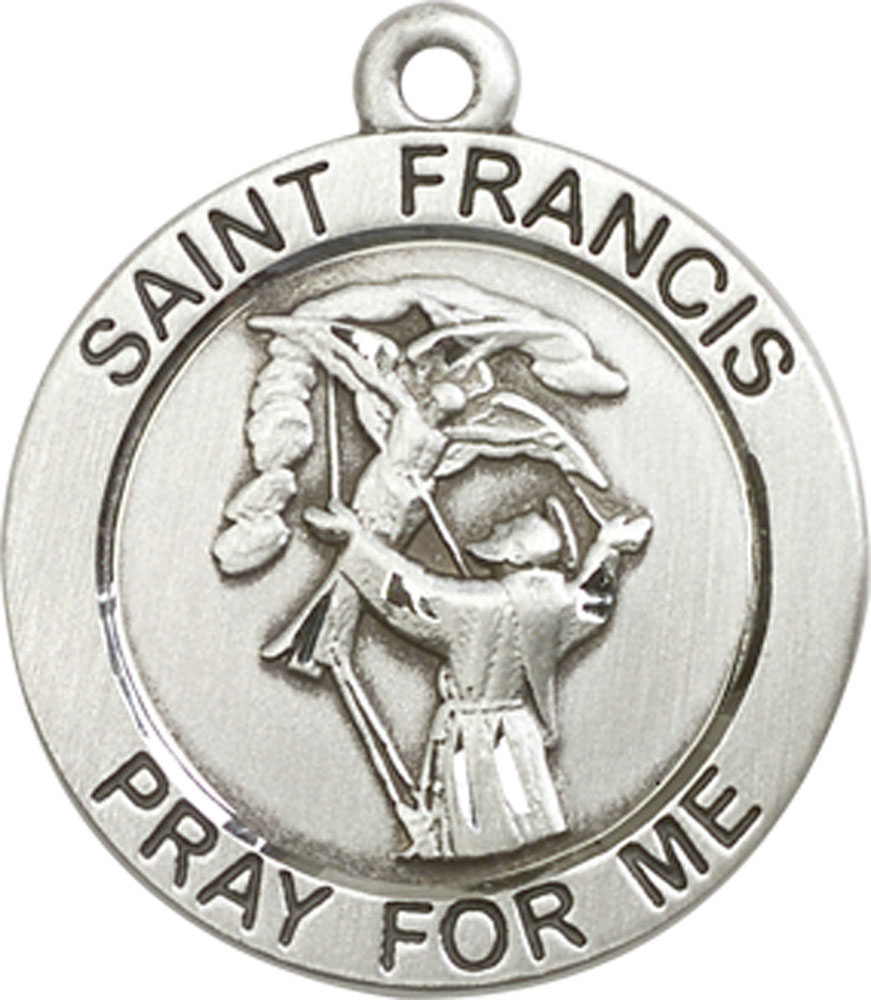 Sterling Silver Saint Francis of Assisi Medal