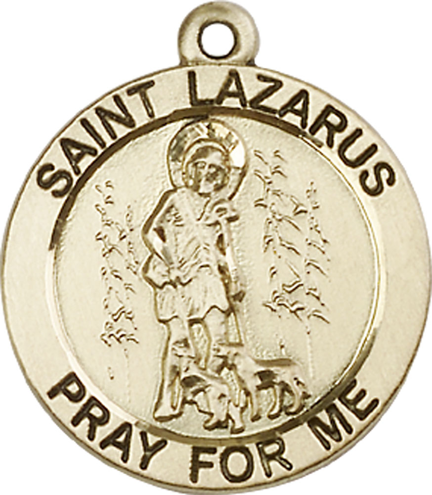14kt Gold Filled Saint Lazarus Medal
