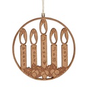 Laser Cut Wood Ornament - Advent candle - Christmas