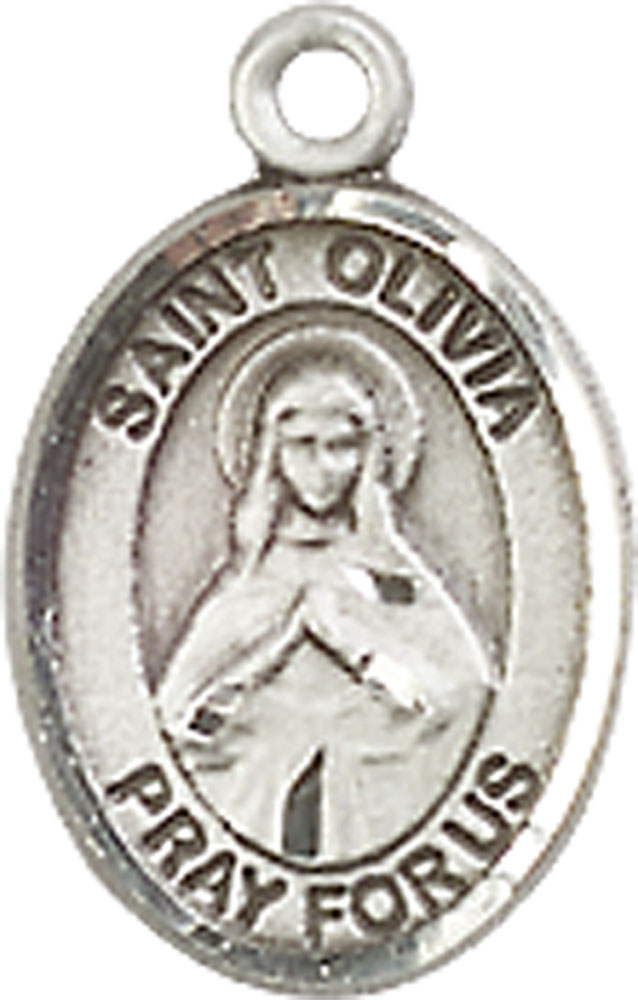 Sterling Silver Saint Olivia Medal