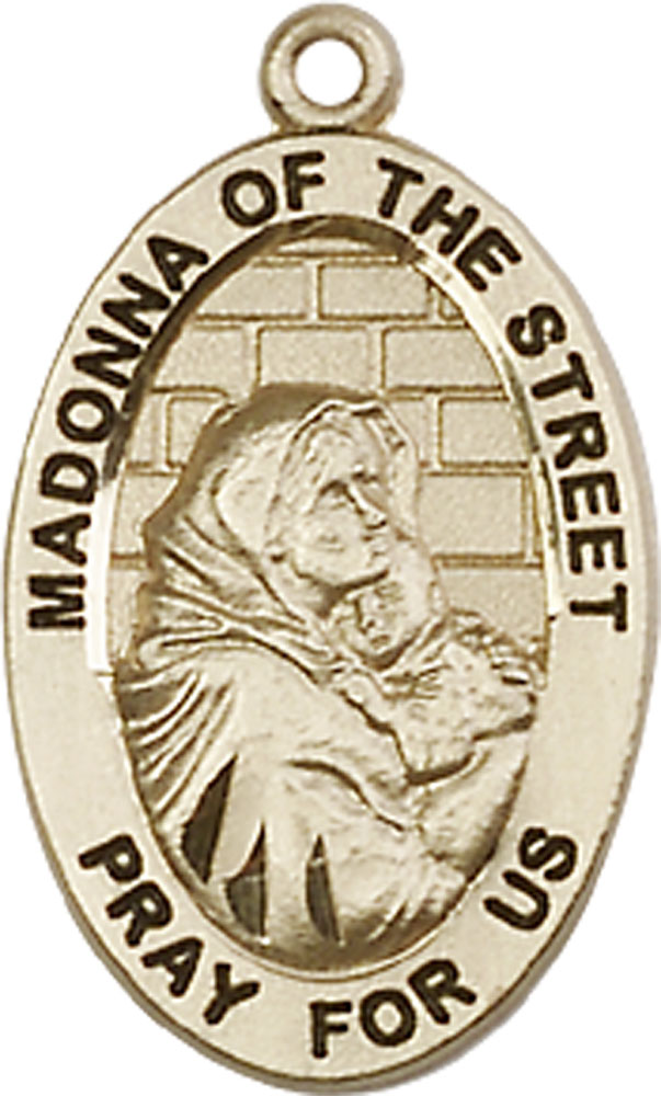 14kt Gold Filled Madonna of the Street Medal