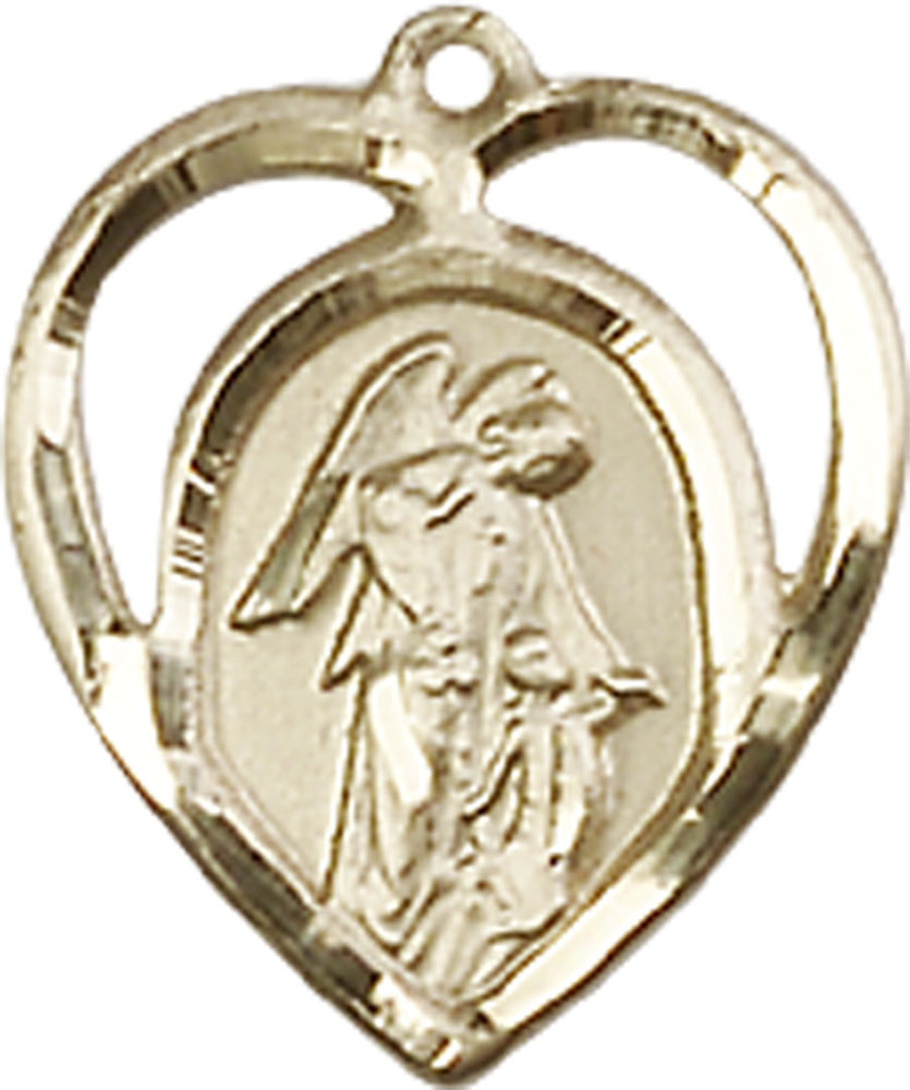 14kt Gold Filled Guardian Angel Medal