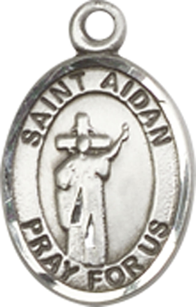 Sterling Silver Saint Aidan of Lindesfarne Medal
