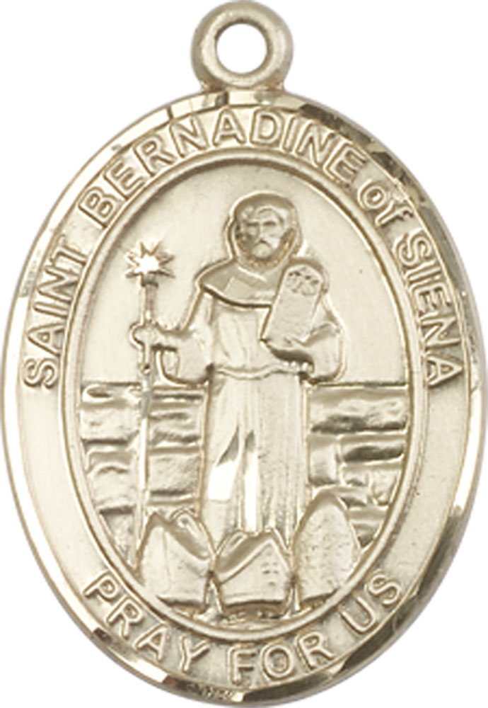 14kt Gold Saint Bernadine of Sienna Medal