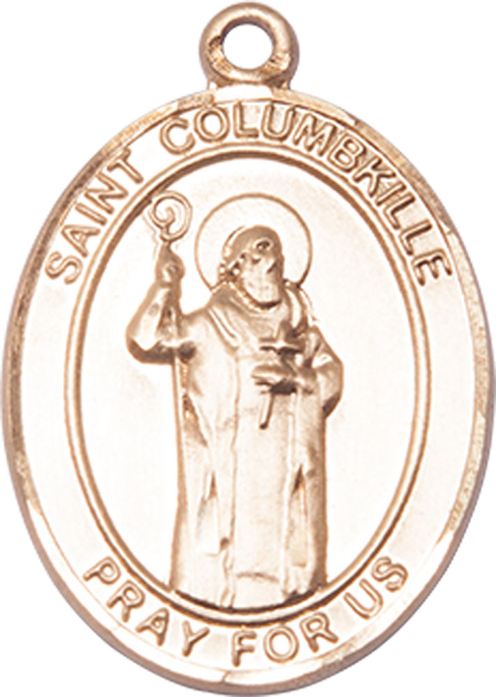 14kt Gold Saint Columbkille Medal