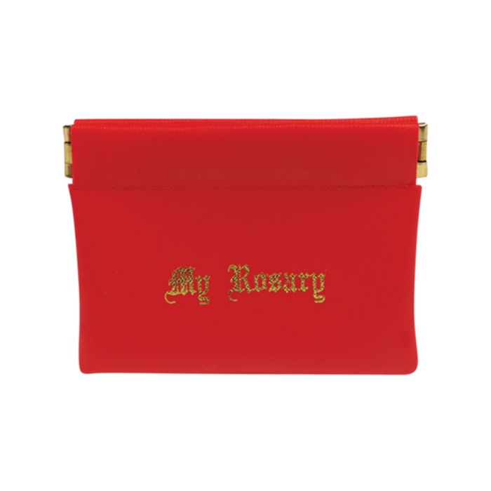 Red Snap Rosary Case My Rosary
