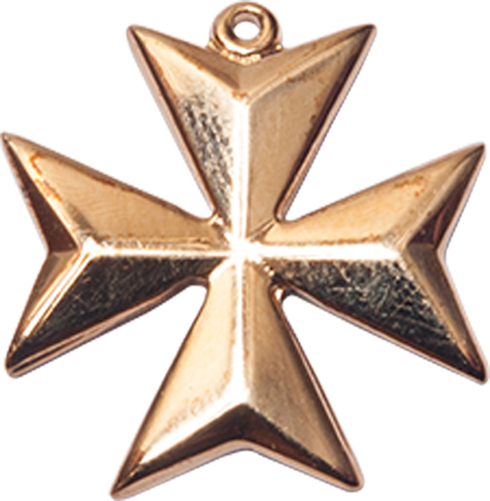 14kt Gold Maltese Cross Medal