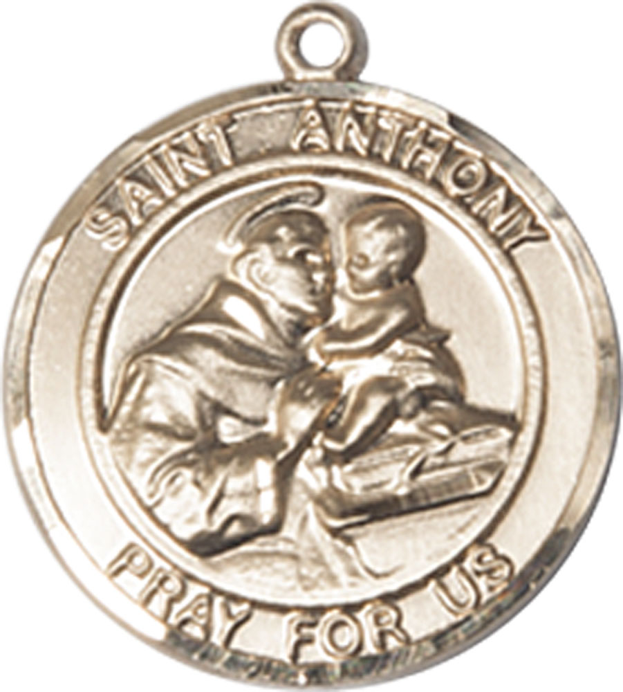 14kt Gold Saint Anthony Medal