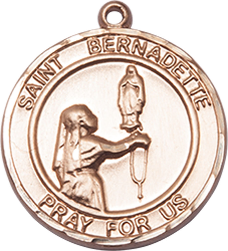 14kt Gold Saint Bernadette Medal