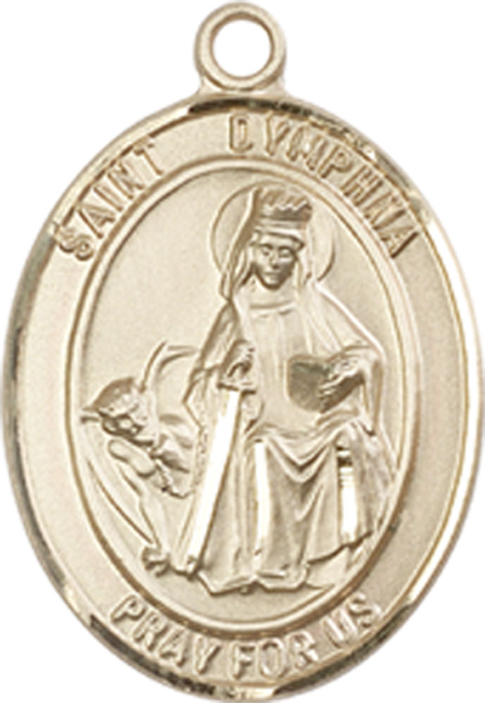 14kt Gold Saint Dymphna Medal