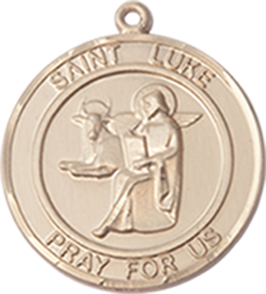 14kt Gold Saint Luke the Apostle Medal
