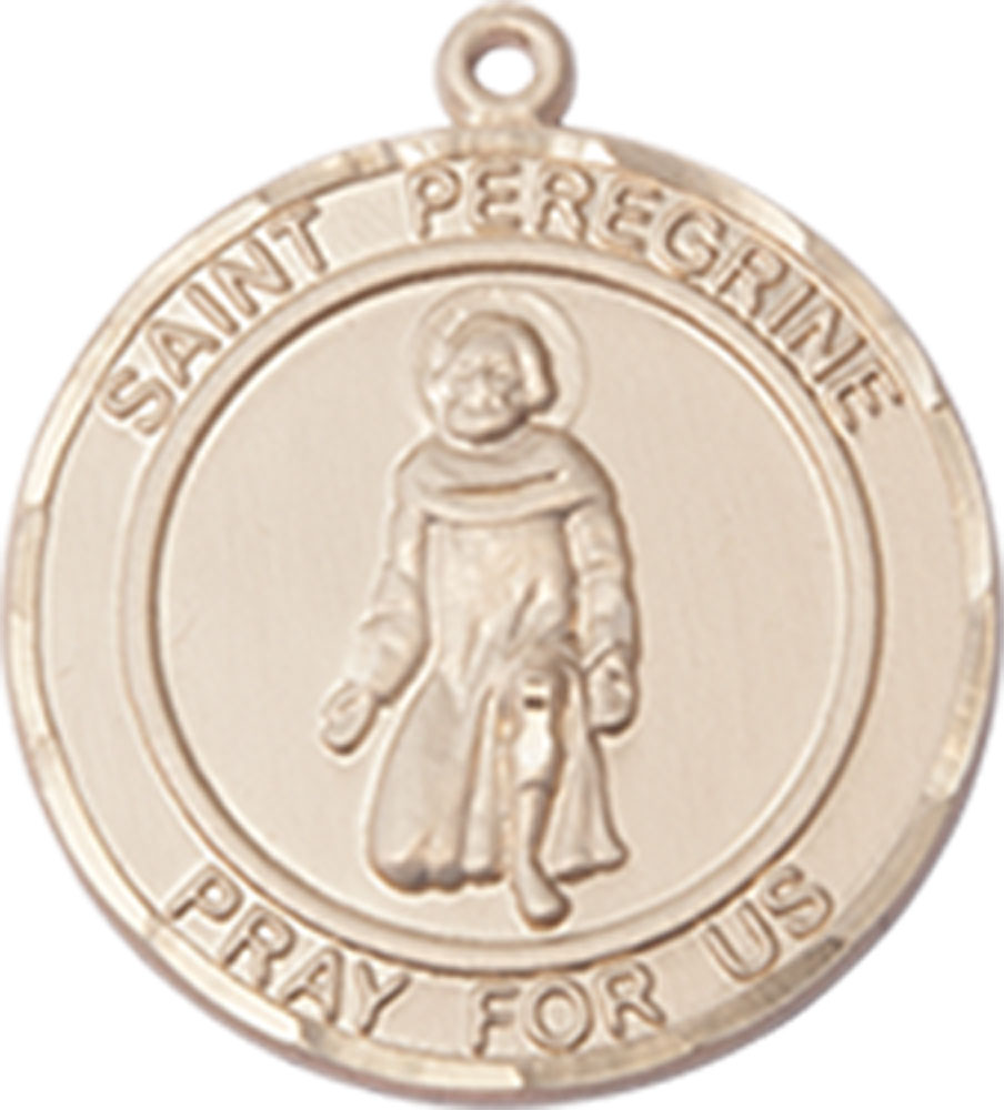 14kt Gold Saint Peregrine Medal
