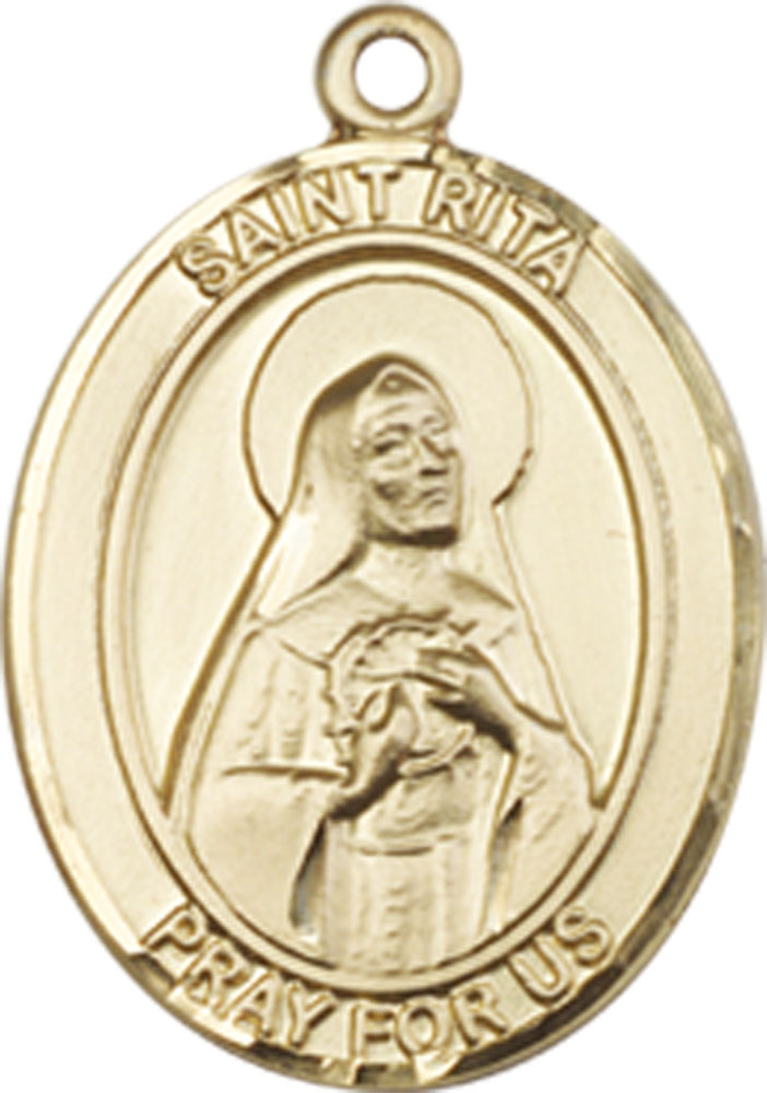 14kt Gold Saint Rita of Cascia Medal