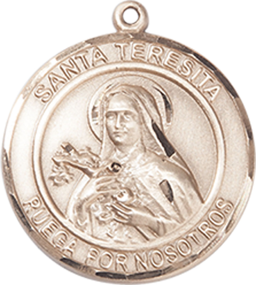 14kt Gold Santa Teresita Medal