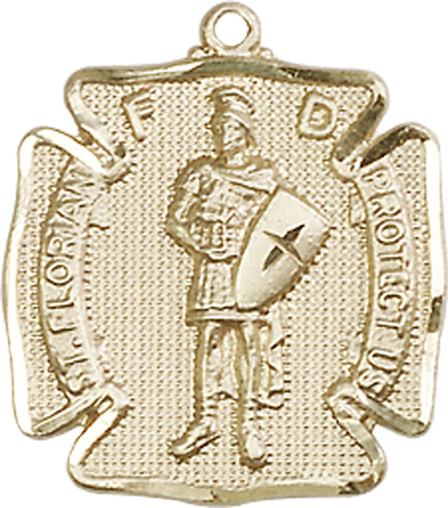 14kt Gold Saint Florian Medal