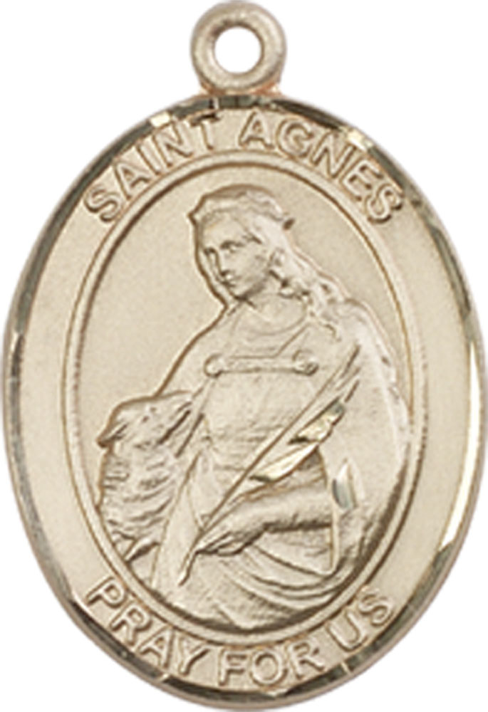 14kt Gold Saint Agnes of Rome Medal
