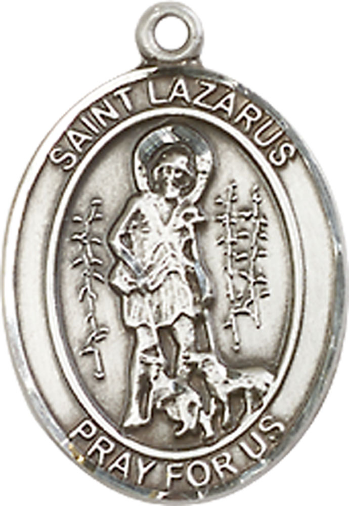 Sterling Silver Saint Lazarus Medal