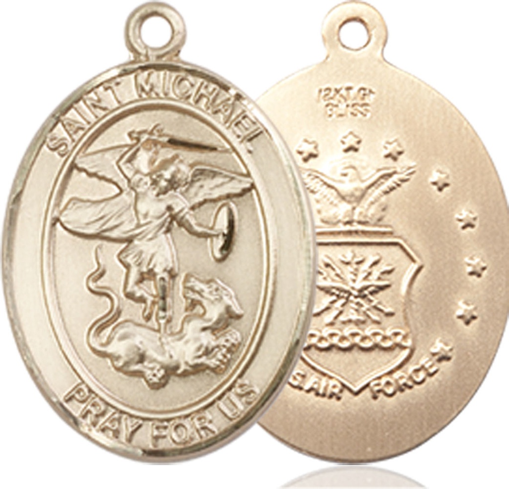 14kt Gold Filled Saint Michael Air Force Medal