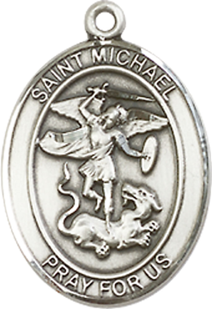 Sterling Silver Saint Michael the Archangel Medal - With Box