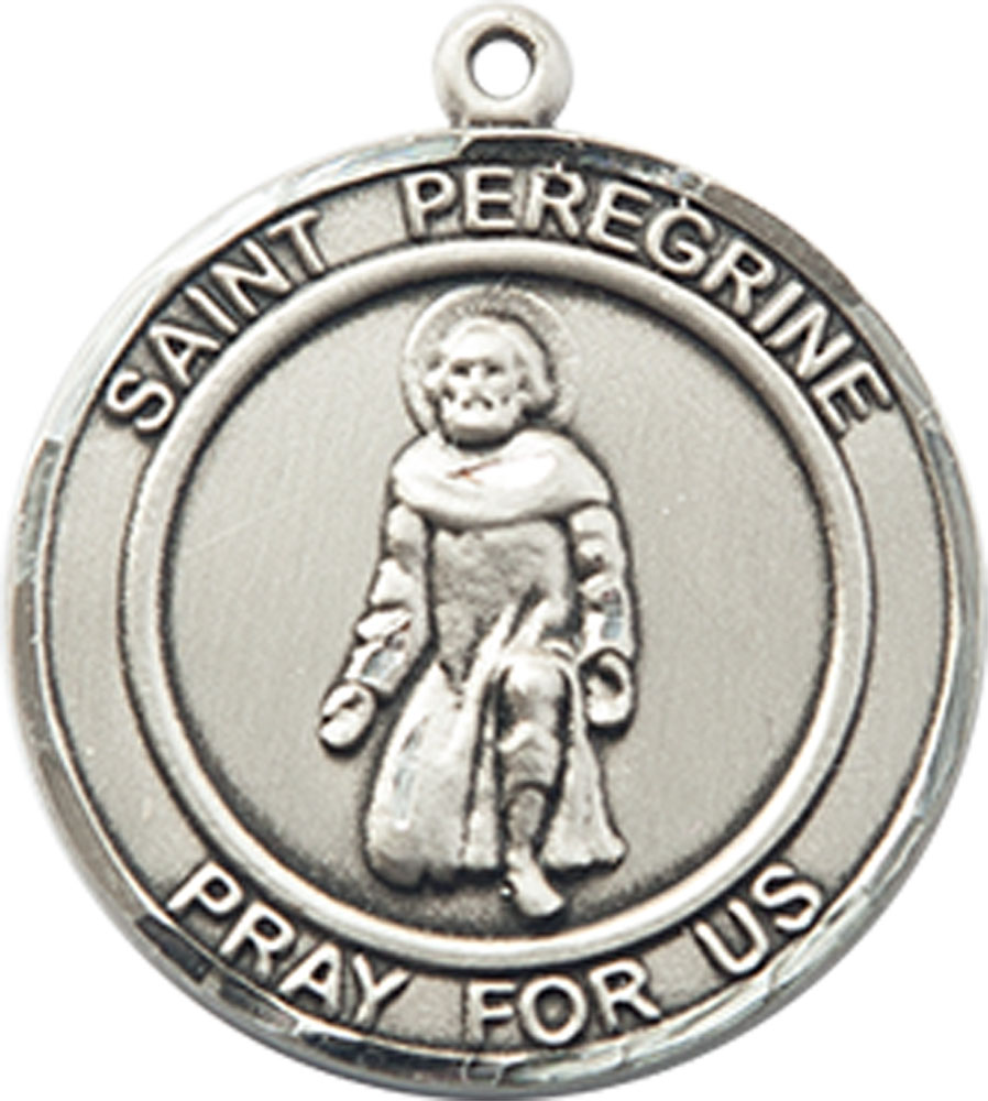 Sterling Silver Saint Peregrine Medal
