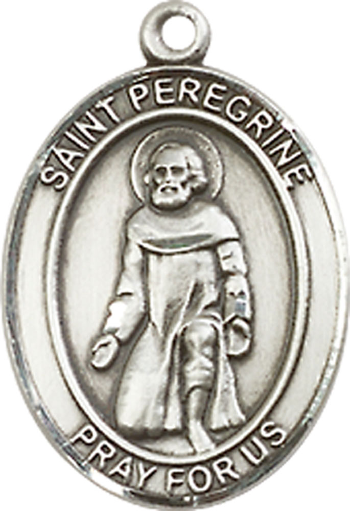 Sterling Silver Saint Peregrine Laziosi Medal - With Box