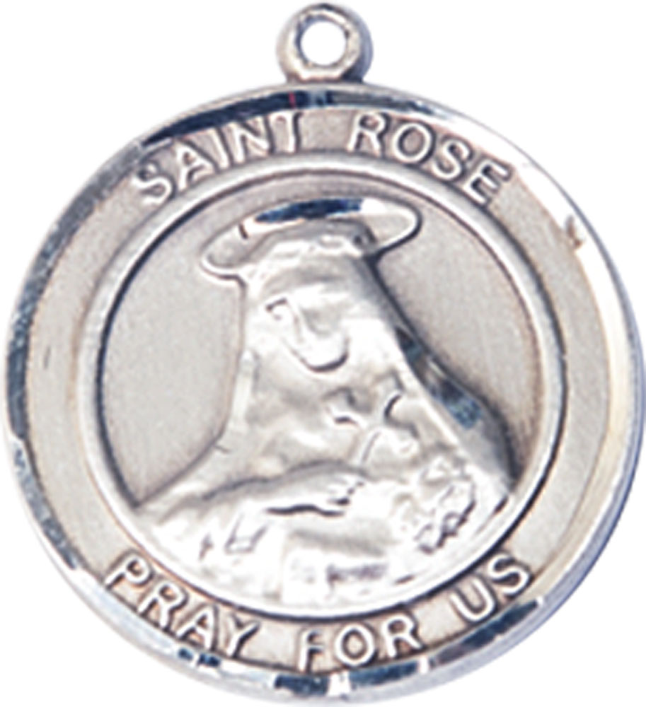 Sterling Silver Saint Rose of Lima Medal