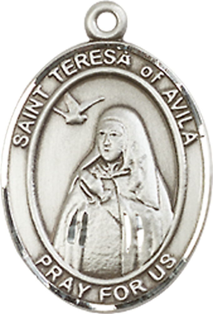 Sterling Silver Saint Teresa of Avila Medal - With Box