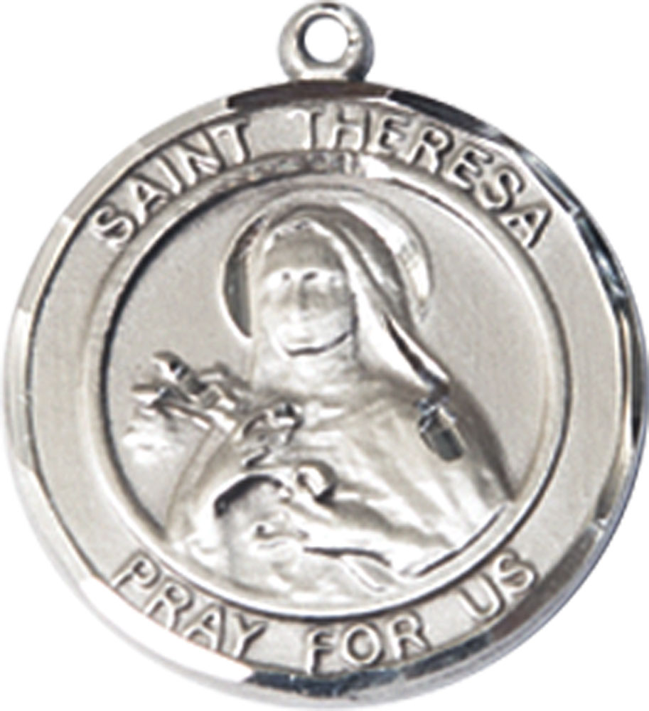 Sterling Silver Saint Theresa Medal