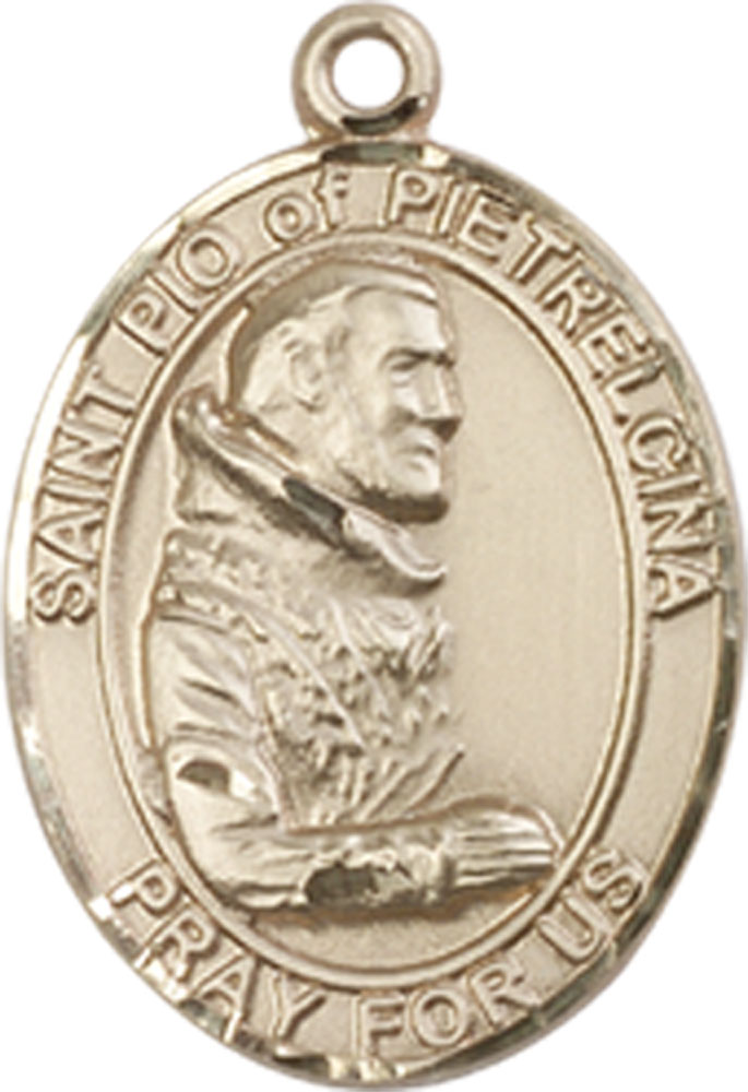 14kt Gold Filled Saint Pio of Pietrelcina Medal