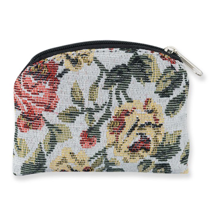 Grey/Flower Pattern Rosary Pouch