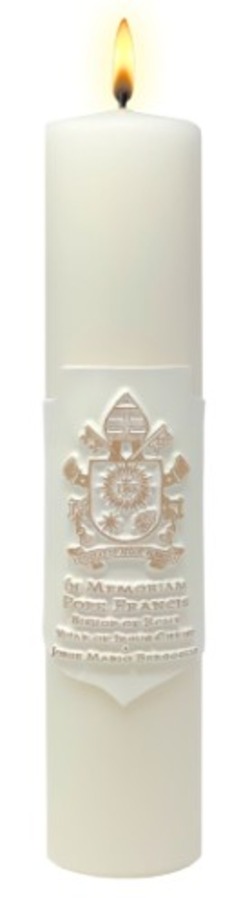 Pope Francis Stearine Pillar Candle