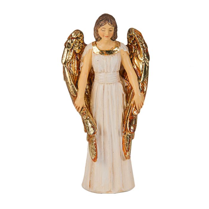 4&quot; Cold Cast Resin Hand Painted Statue Of Guardian Angel