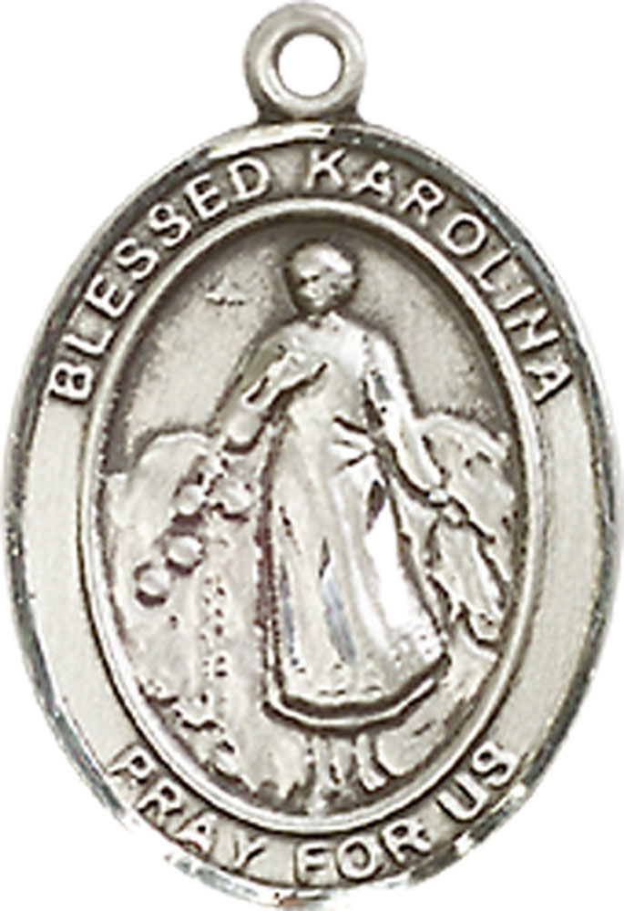 Sterling Silver Blessed Karolina Kozkowna Medal
