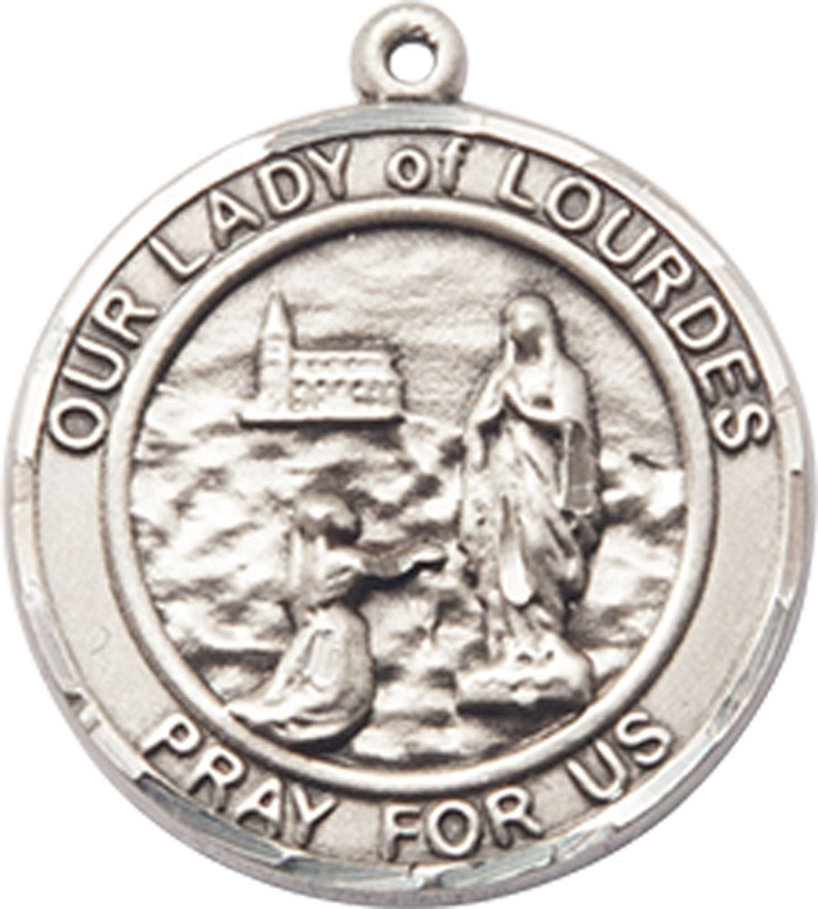 Sterling Silver Our Lady of Lourdes Medal